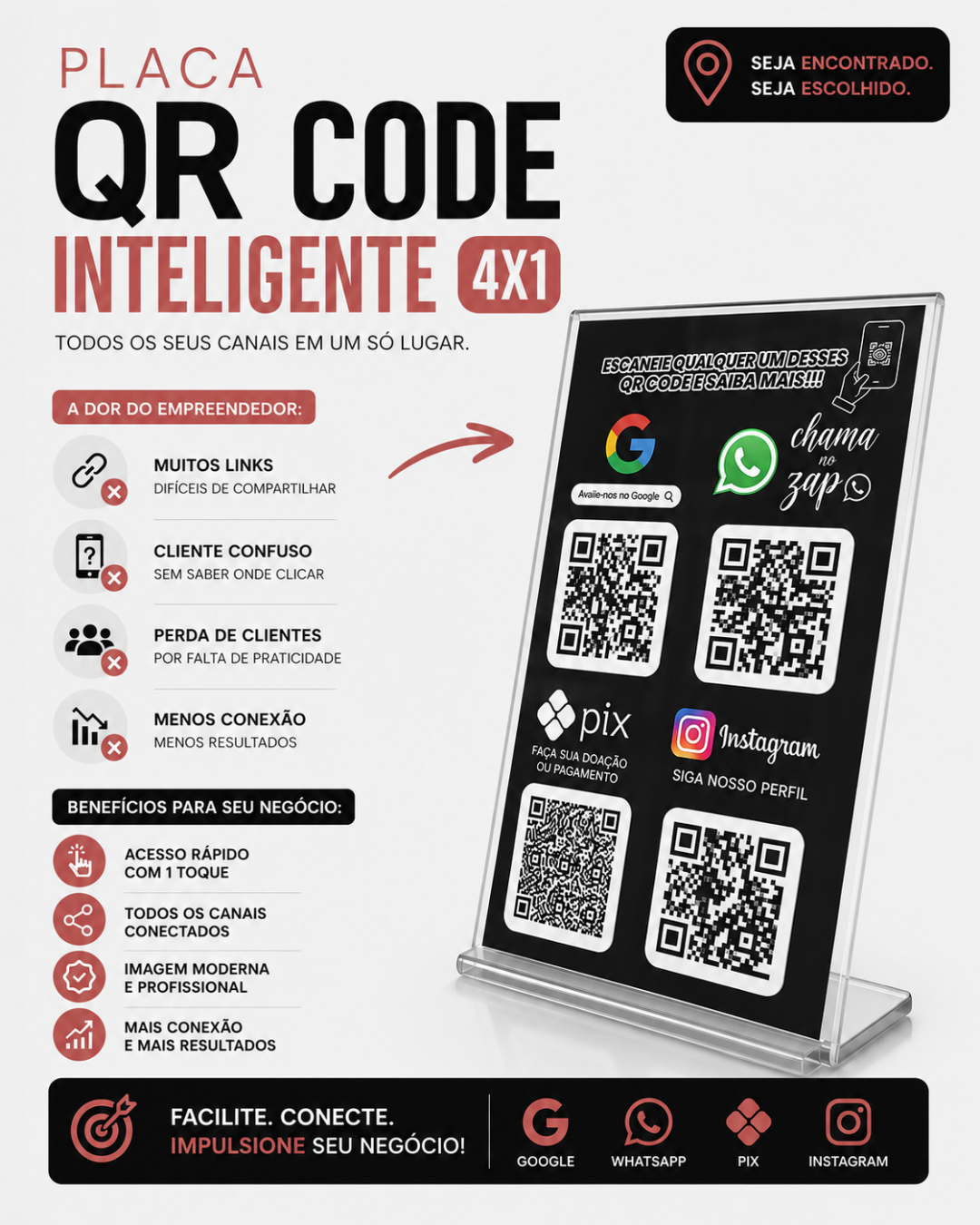 ARTE - PLACA QR CODE 4X1
