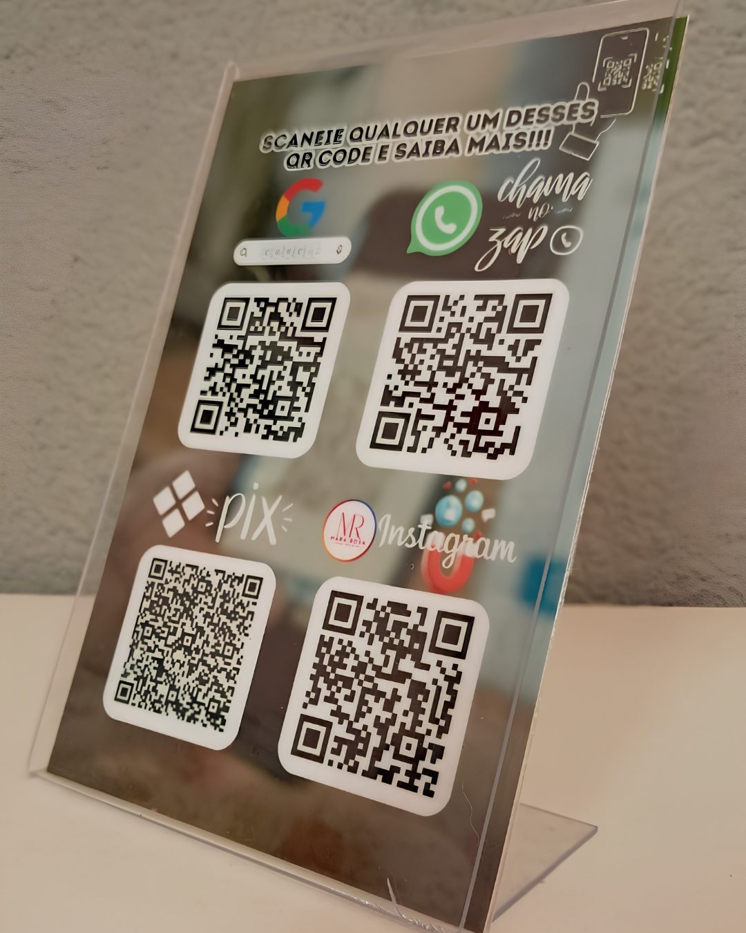 PLACA QR CODE 4X1